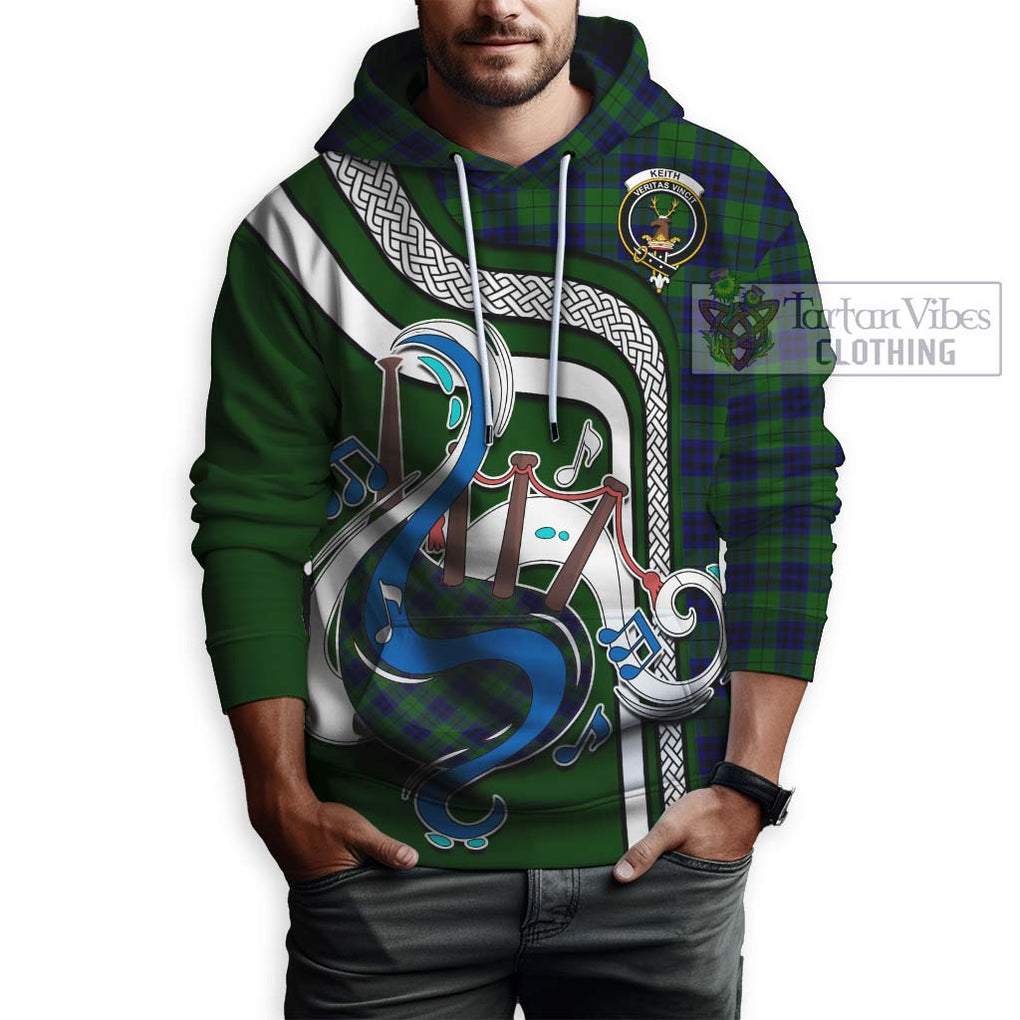 Keith Modern Tartan Hoodie with Epic Bagpipe Style Zip Hoodie - Tartanvibesclothing Shop