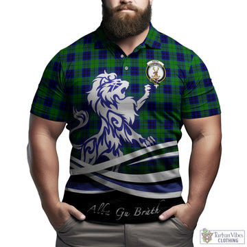 Keith Modern Tartan Polo Shirt with Alba Gu Brath Regal Lion Emblem