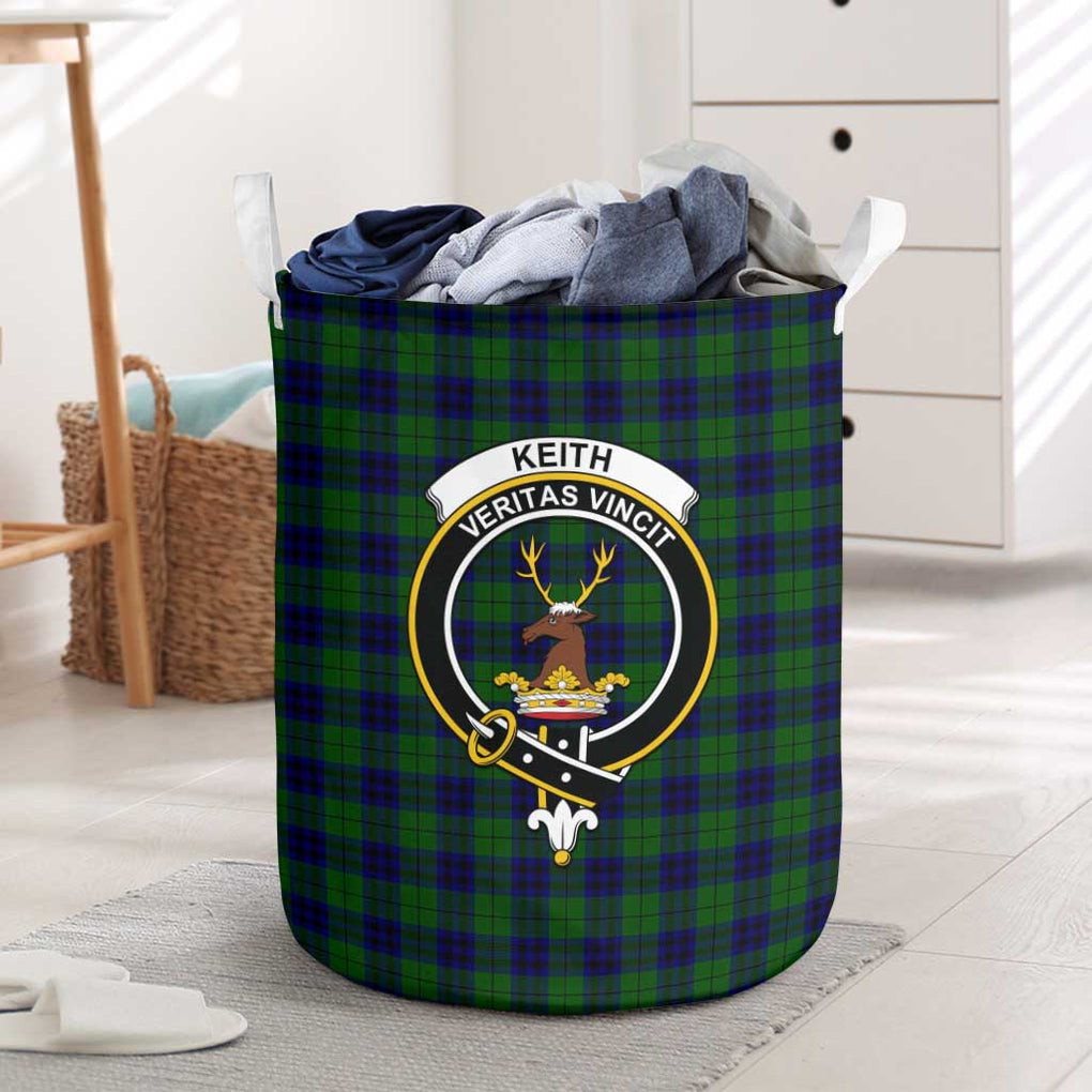 Keith Modern Tartan Laundry Basket with Family Crest One Size - Tartanvibesclothing Shop