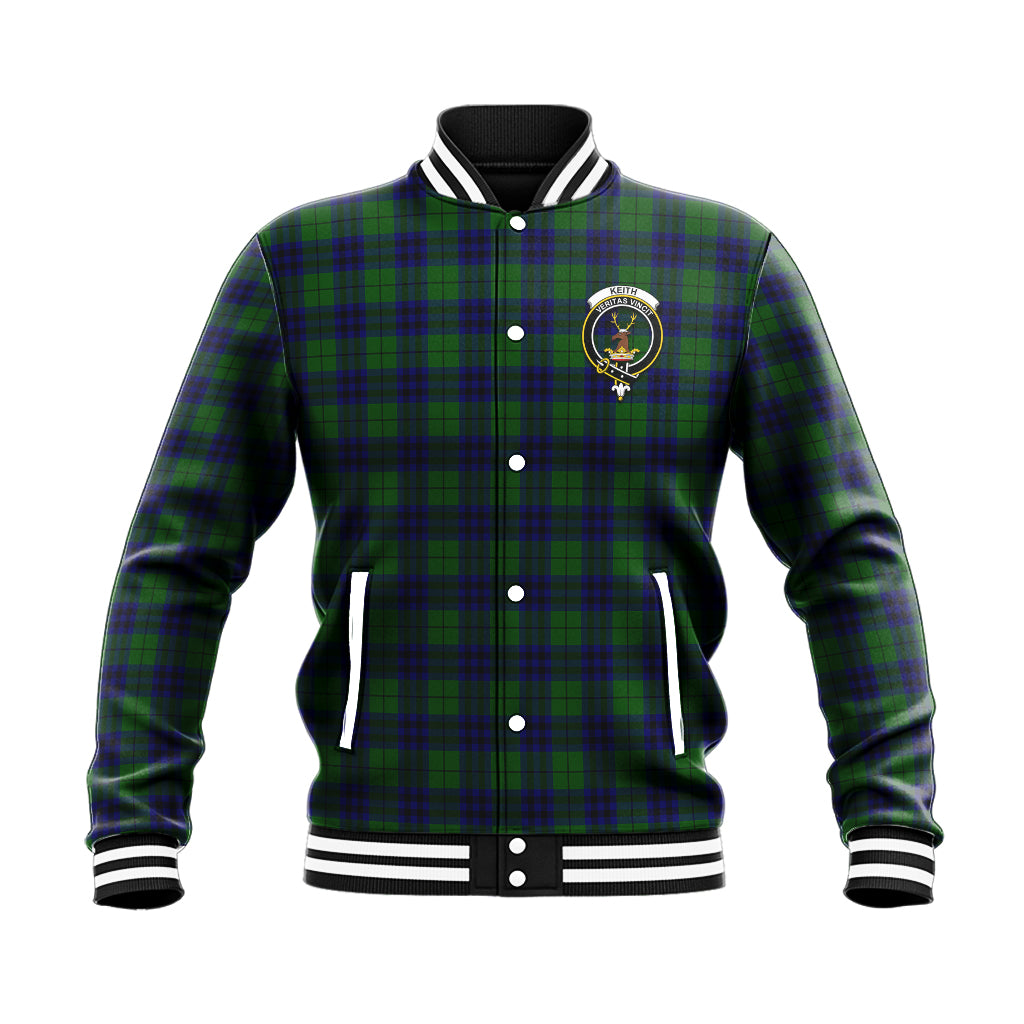 Keith Modern Tartan Baseball Jacket with Family Crest - Tartan Vibes Clothing