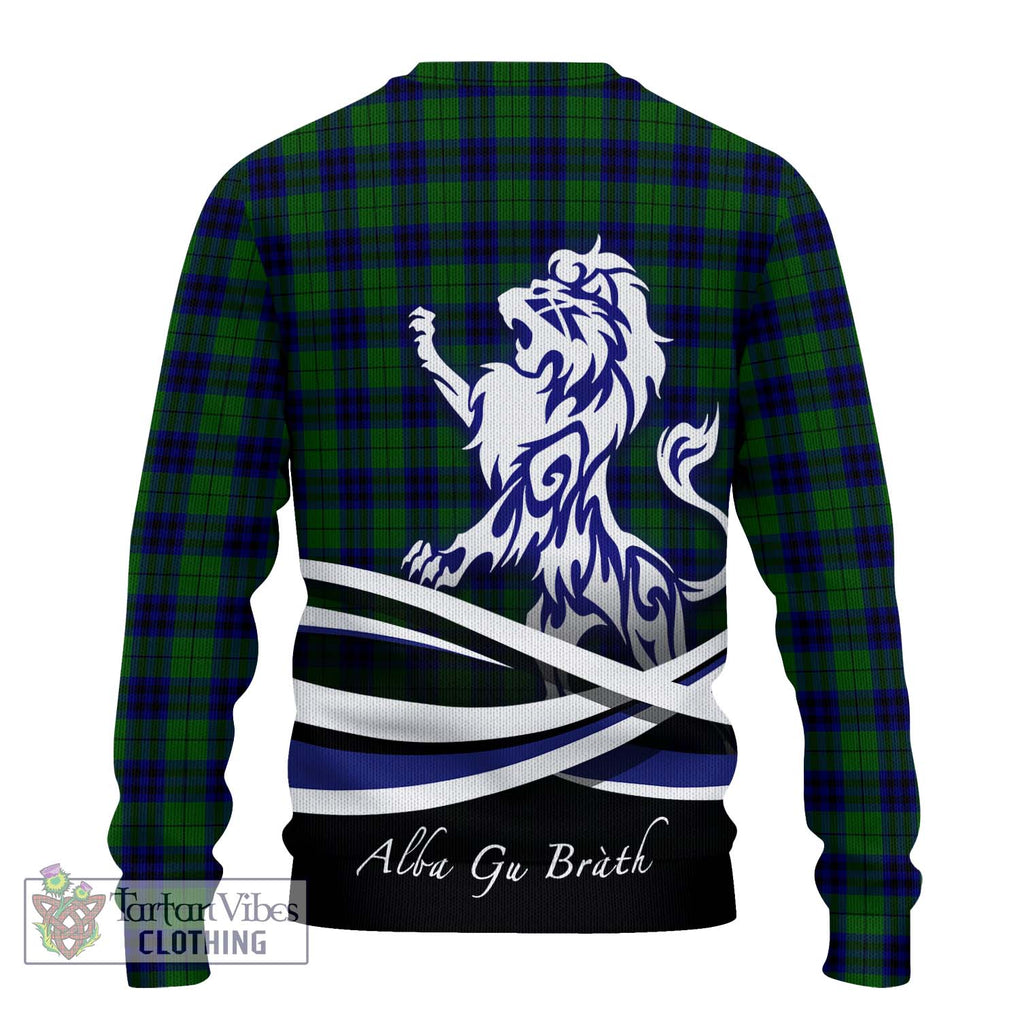 Keith Modern Tartan Knitted Sweater with Alba Gu Brath Regal Lion Emblem - Tartanvibesclothing Shop