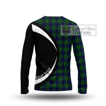 Keith Modern Tartan Long Sleeve T-Shirt with Family Crest Circle Style