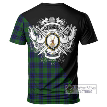 Keith Modern Tartan T-Shirt with Family Crest and Military Logo Style