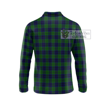 Keith Modern Tartan Long Sleeve Polo Shirt with Family Crest DNA In Me Style