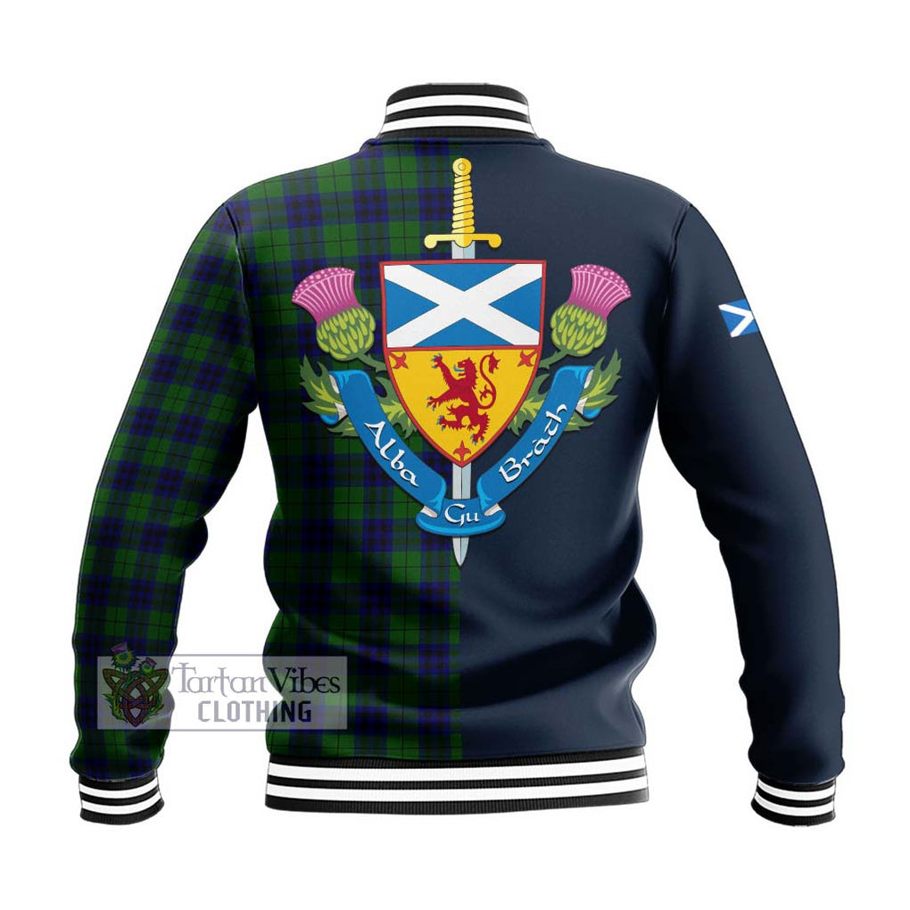 Tartan Vibes Clothing Keith Modern Tartan Baseball Jacket with Scottish Lion Royal Arm Half Style