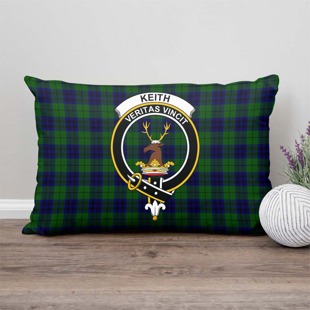 Keith Modern Tartan Pillow Cover with Family Crest Rectangle Pillow Cover - Tartanvibesclothing