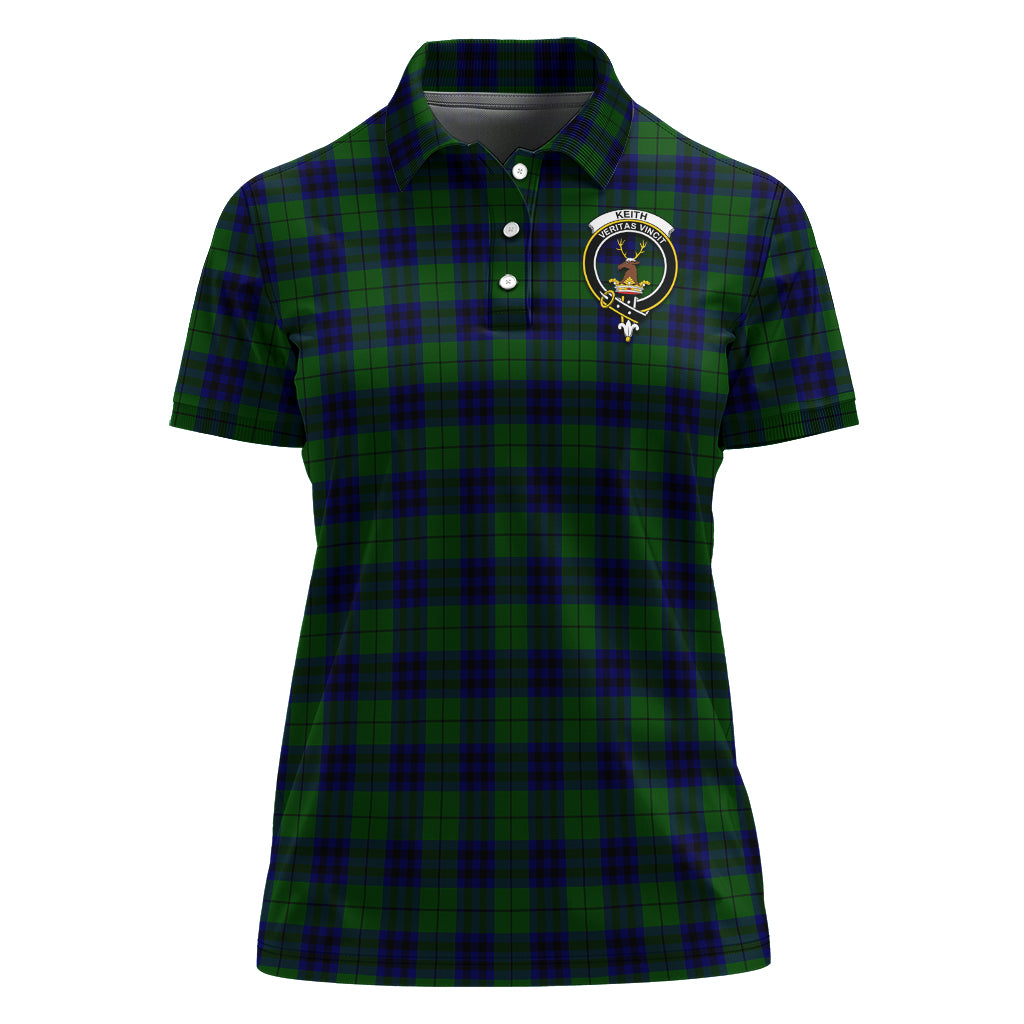 Keith Modern Tartan Polo Shirt with Family Crest For Women - Tartan Vibes Clothing