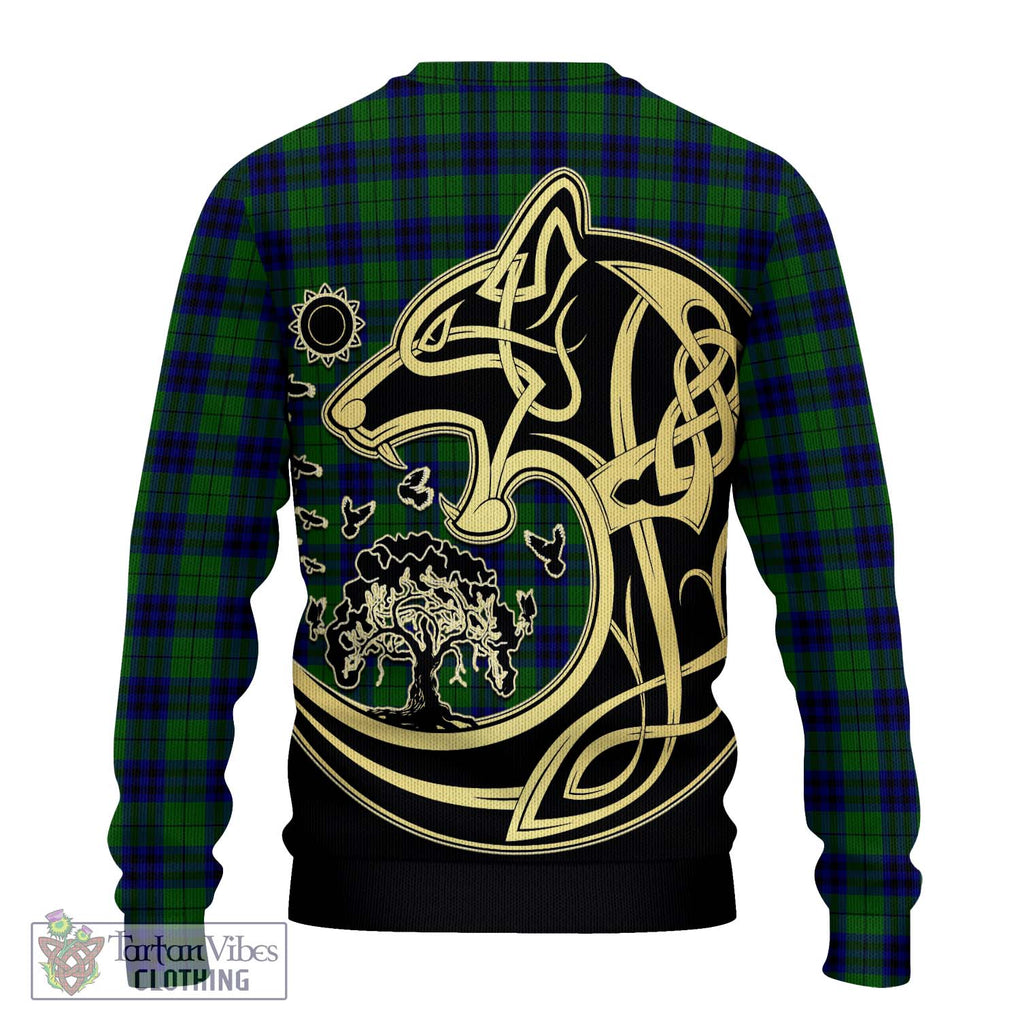 Keith Modern Tartan Knitted Sweater with Family Crest Celtic Wolf Style - Tartan Vibes Clothing