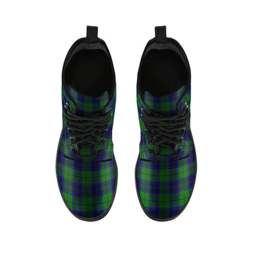 Keith Modern Tartan Leather Boots