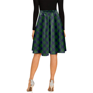 Keith Modern Tartan Melete Pleated Midi Skirt