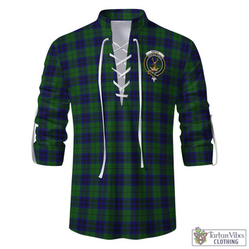 Keith Modern Tartan Men's Scottish Traditional Jacobite Ghillie Kilt Shirt with Family Crest