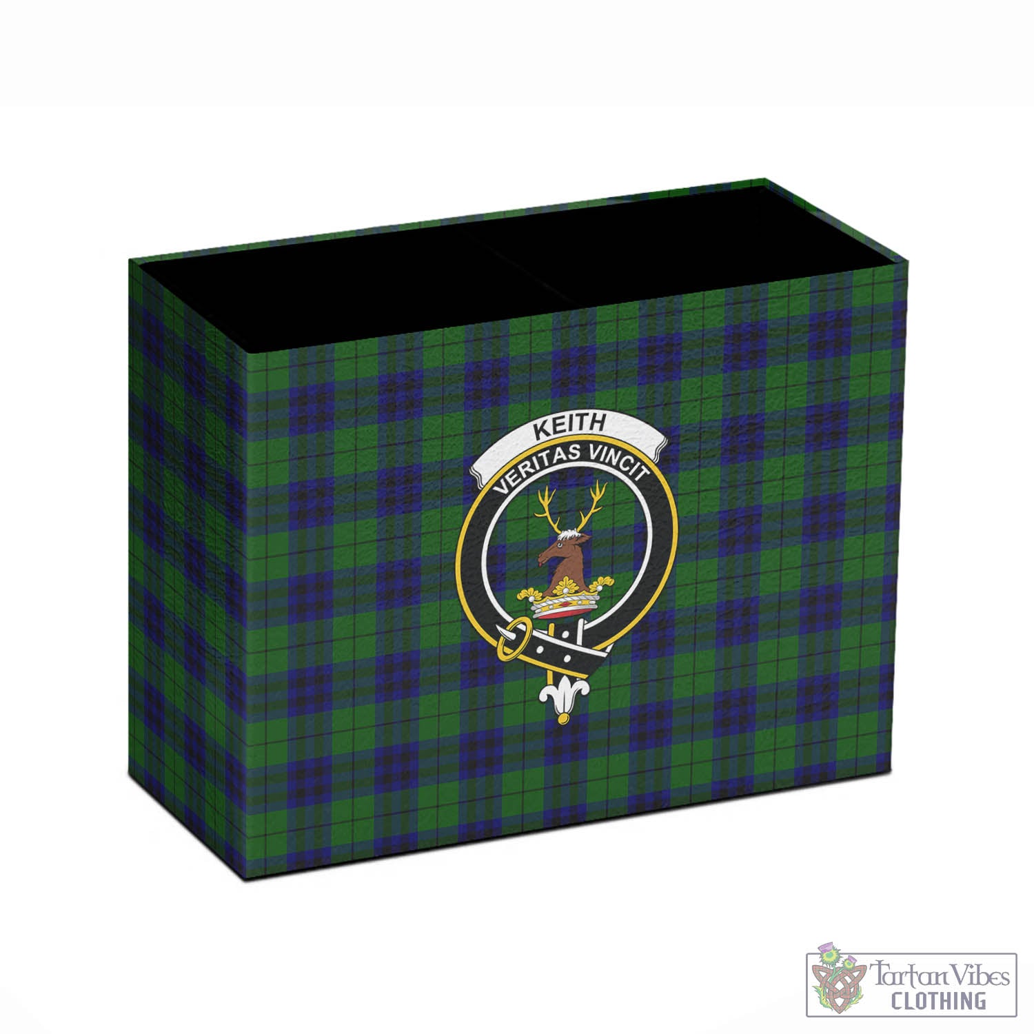 Tartan Vibes Clothing Keith Modern Tartan Pen Holder with Family Crest