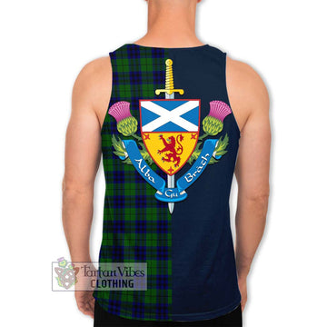 Keith Modern Tartan Men's Tank Top Alba with Scottish Lion Royal Arm Half Style