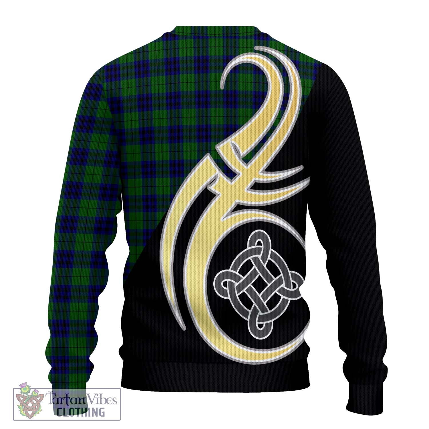 Keith Modern Tartan Knitted Sweater with Family Crest and Celtic Symbol Style - Tartan Vibes Clothing