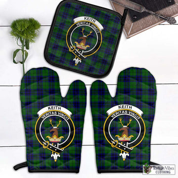 Keith Modern Tartan Combo Oven Mitt & Pot-Holder with Family Crest