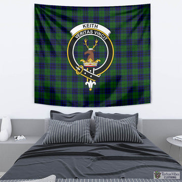 Keith Modern Tartan Tapestry Wall Hanging and Home Decor for Room with Family Crest