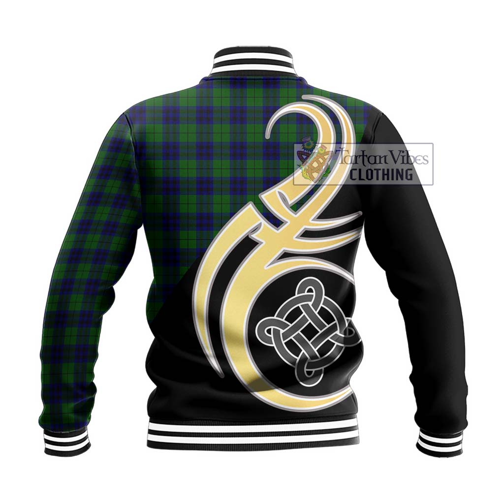 Keith Modern Tartan Baseball Jacket with Family Crest and Celtic Symbol Style - Tartan Vibes Clothing