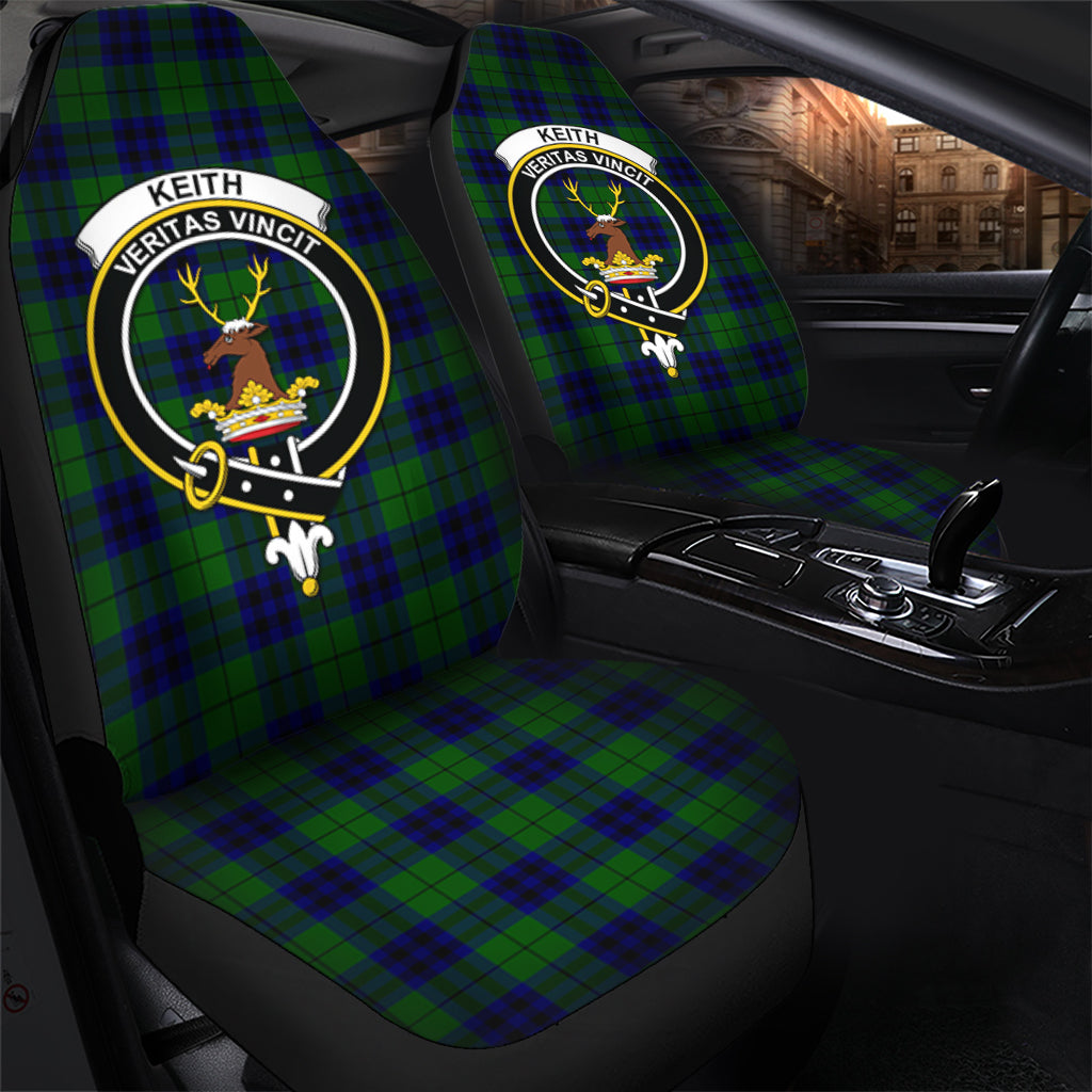 Keith Modern Tartan Car Seat Cover with Family Crest - Tartanvibesclothing