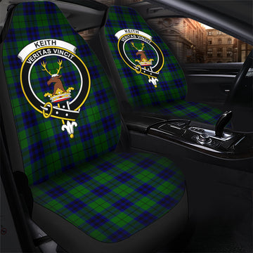 Keith Modern Tartan Car Seat Cover with Family Crest