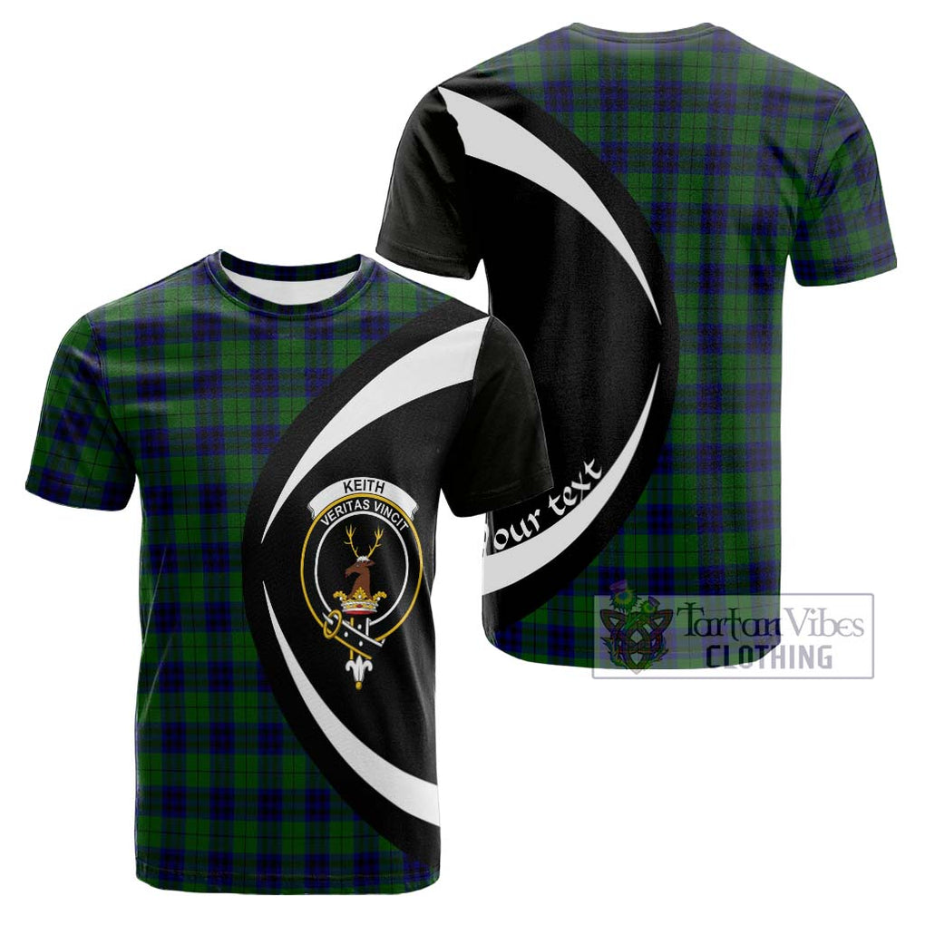 Tartan Vibes Clothing Keith Modern Tartan Cotton T-shirt with Family Crest Circle Style