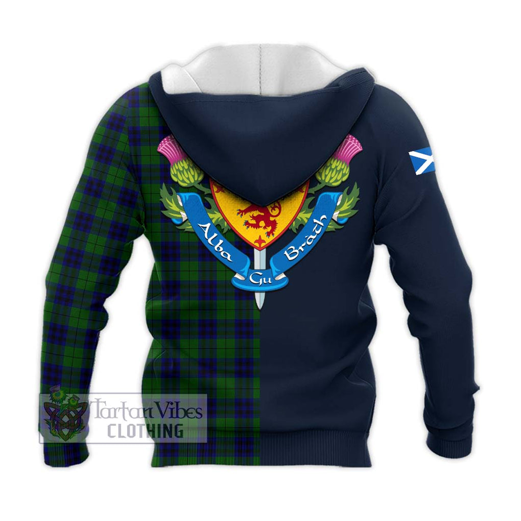 Tartan Vibes Clothing Keith Modern Tartan Knitted Hoodie with Scottish Lion Royal Arm Half Style