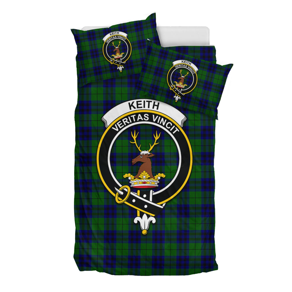 Keith Modern Tartan Bedding Set with Family Crest - Tartan Vibes Clothing