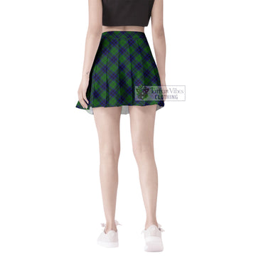 Keith Modern Tartan Women's Plated Mini Skirt