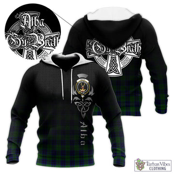 Keith Modern Tartan Knitted Hoodie Featuring Alba Gu Brath Family Crest Celtic Inspired