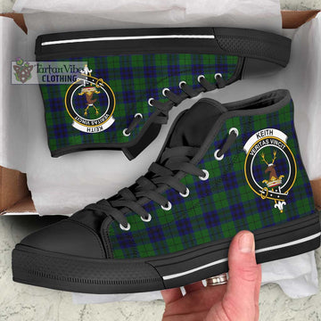 Keith Modern Tartan High Top Shoes with Family Crest