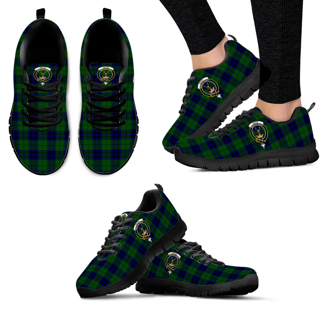 Keith Modern Tartan Sneakers with Family Crest - Tartan Vibes Clothing