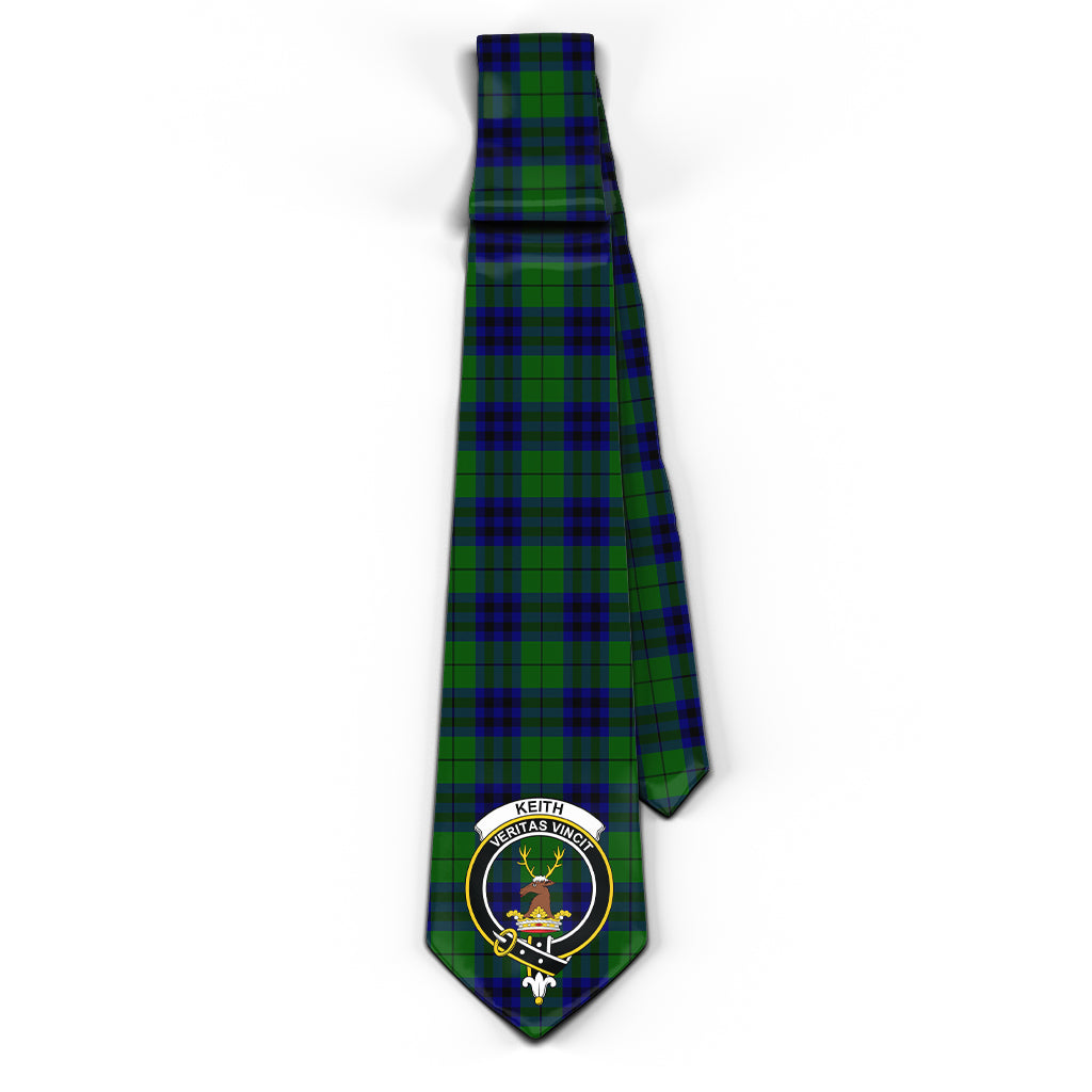 Keith Modern Tartan Classic Necktie with Family Crest - Tartan Vibes Clothing