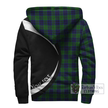 Keith Modern Tartan Sherpa Hoodie with Family Crest Circle Style