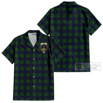 Keith Modern Tartan Cotton Hawaiian Shirt with Family Crest