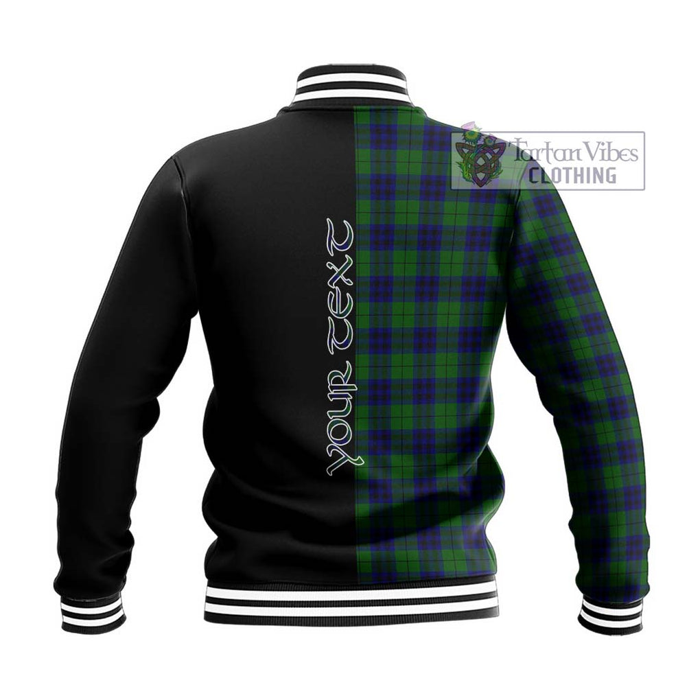 Keith Modern Tartan Baseball Jacket with Family Crest and Half Of Me Style - Tartanvibesclothing Shop