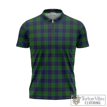 Keith Modern Tartan Zipper Polo Shirt