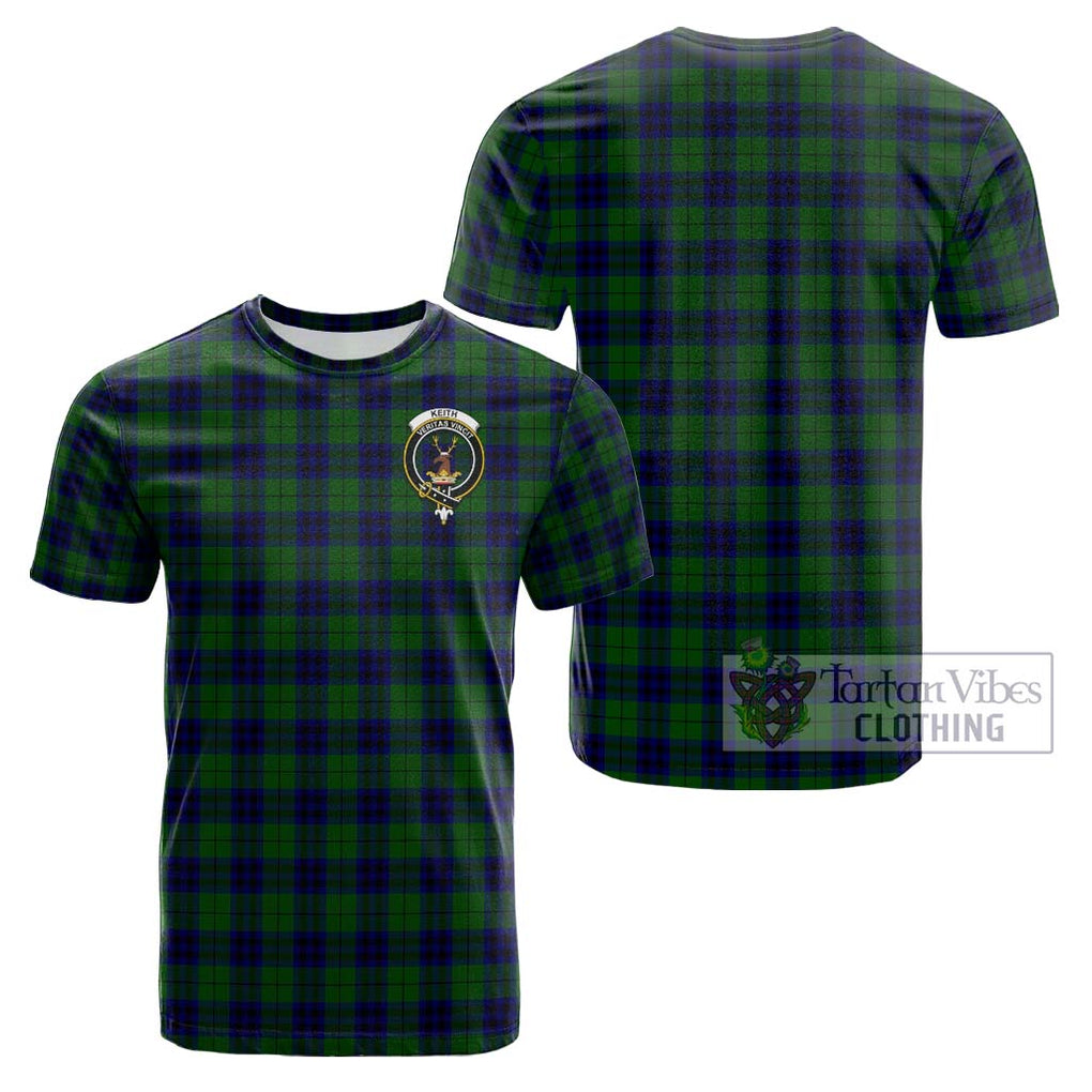 Keith Modern Tartan Cotton T-Shirt with Family Crest Kid's Shirt - Tartanvibesclothing Shop