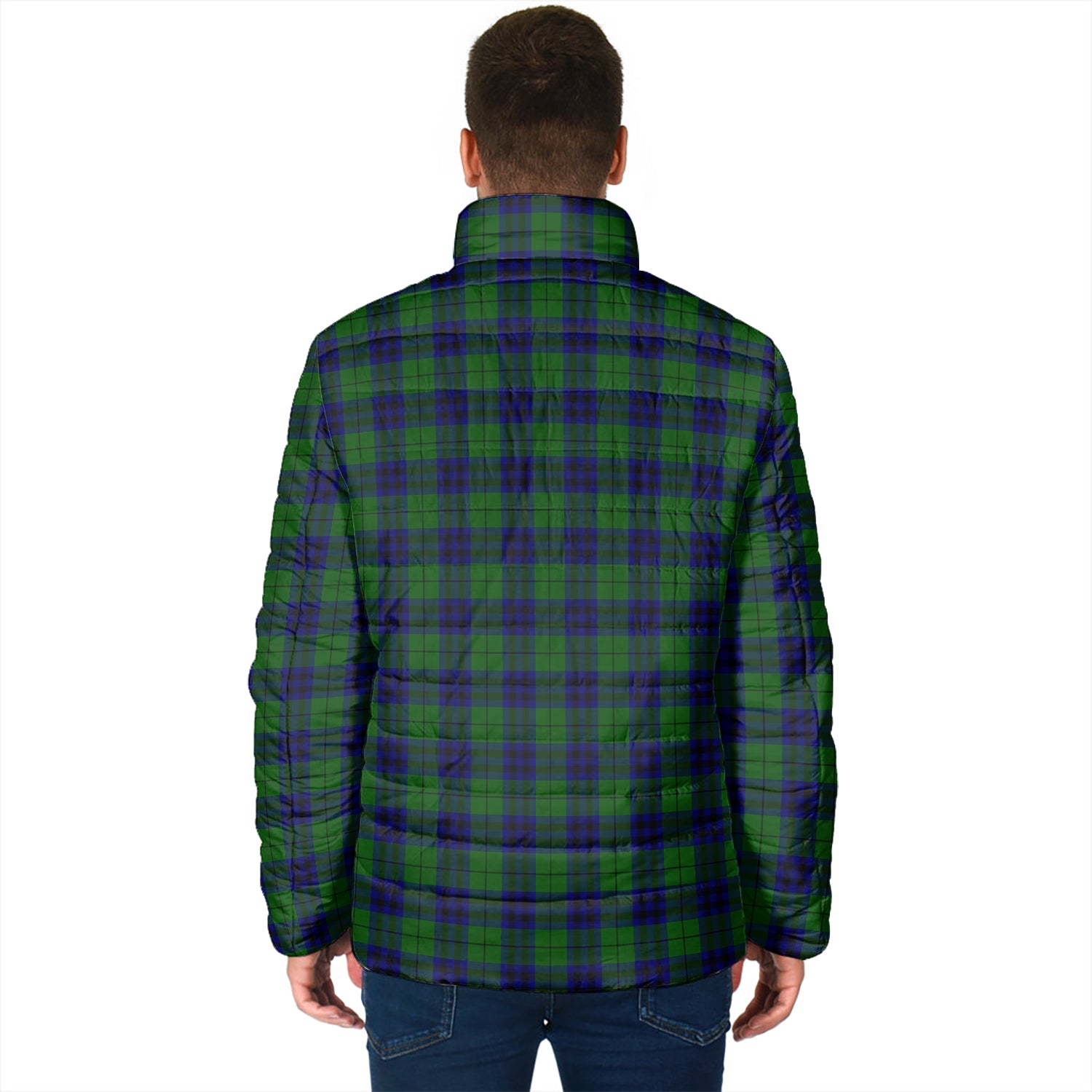 Keith Modern Tartan Padded Jacket with Family Crest - Tartan Vibes Clothing