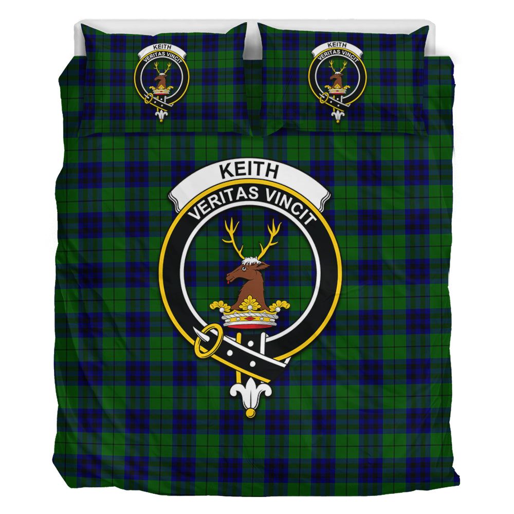 Keith Modern Tartan Bedding Set with Family Crest - Tartan Vibes Clothing