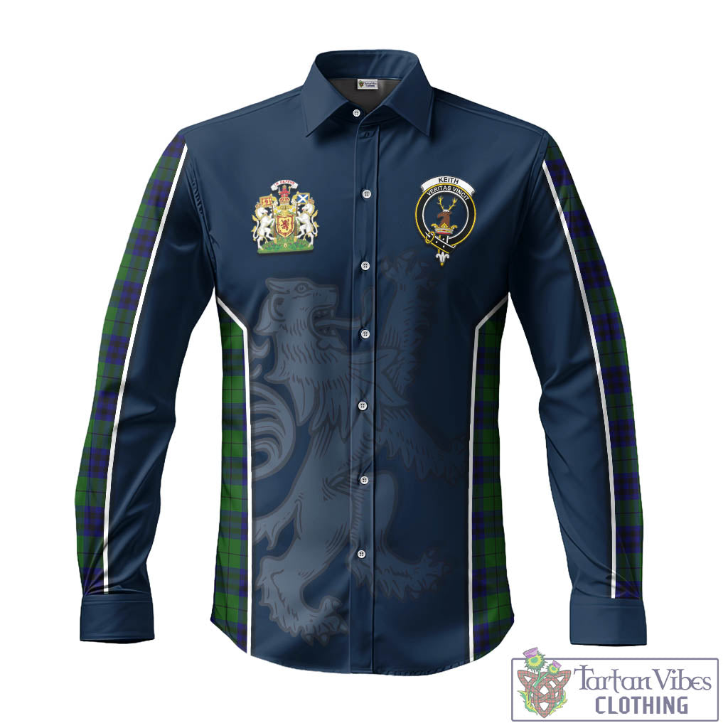 Tartan Vibes Clothing Keith Modern Tartan Long Sleeve Button Up Shirt with Family Crest and Lion Rampant Vibes Sport Style