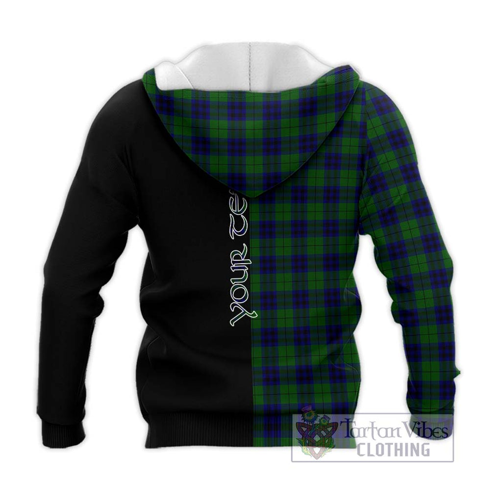 Keith Modern Tartan Knitted Hoodie with Family Crest and Half Of Me Style - Tartanvibesclothing Shop