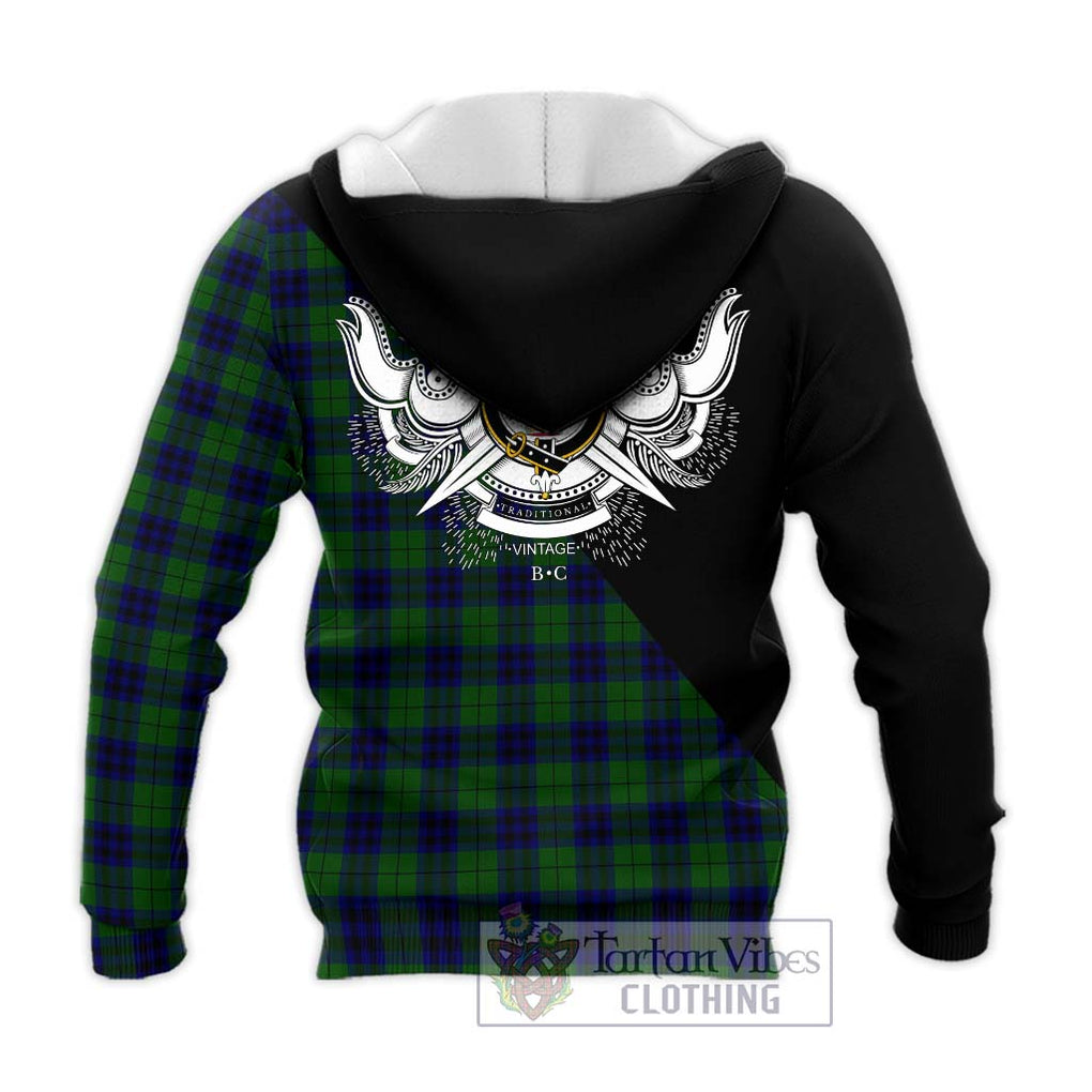 Keith Modern Tartan Knitted Hoodie with Family Crest and Military Logo Style - Tartanvibesclothing Shop