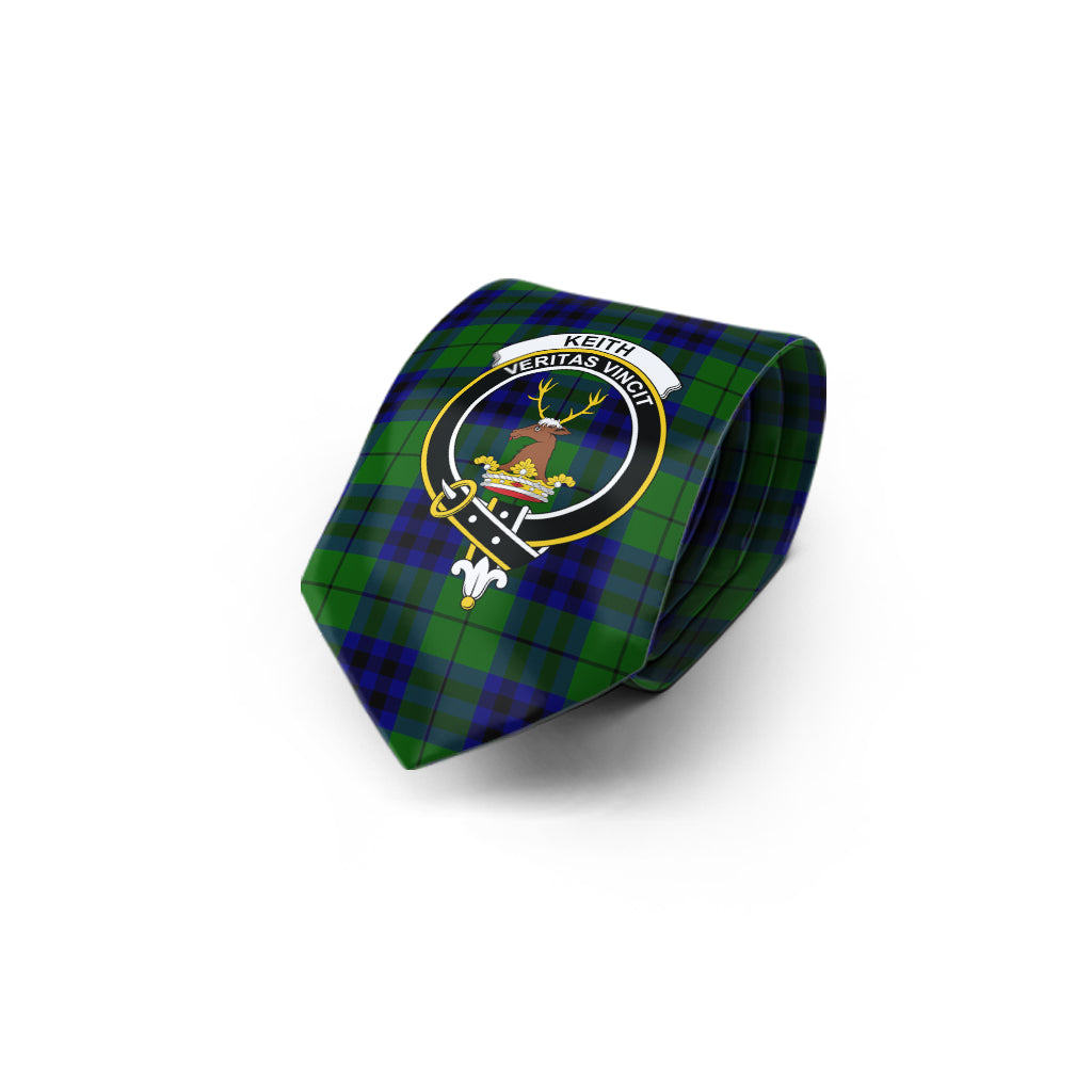 Keith Modern Tartan Classic Necktie with Family Crest - Tartan Vibes Clothing