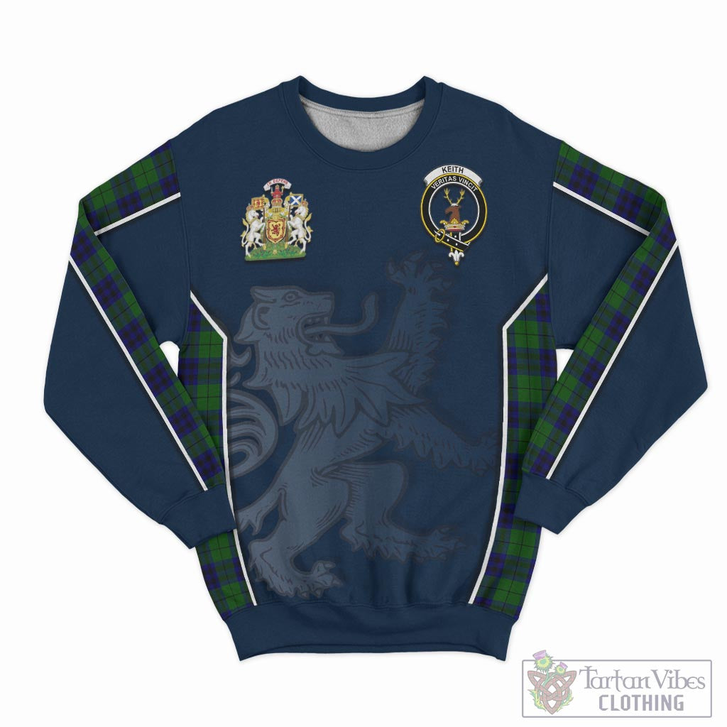 Tartan Vibes Clothing Keith Modern Tartan Sweater with Family Crest and Lion Rampant Vibes Sport Style