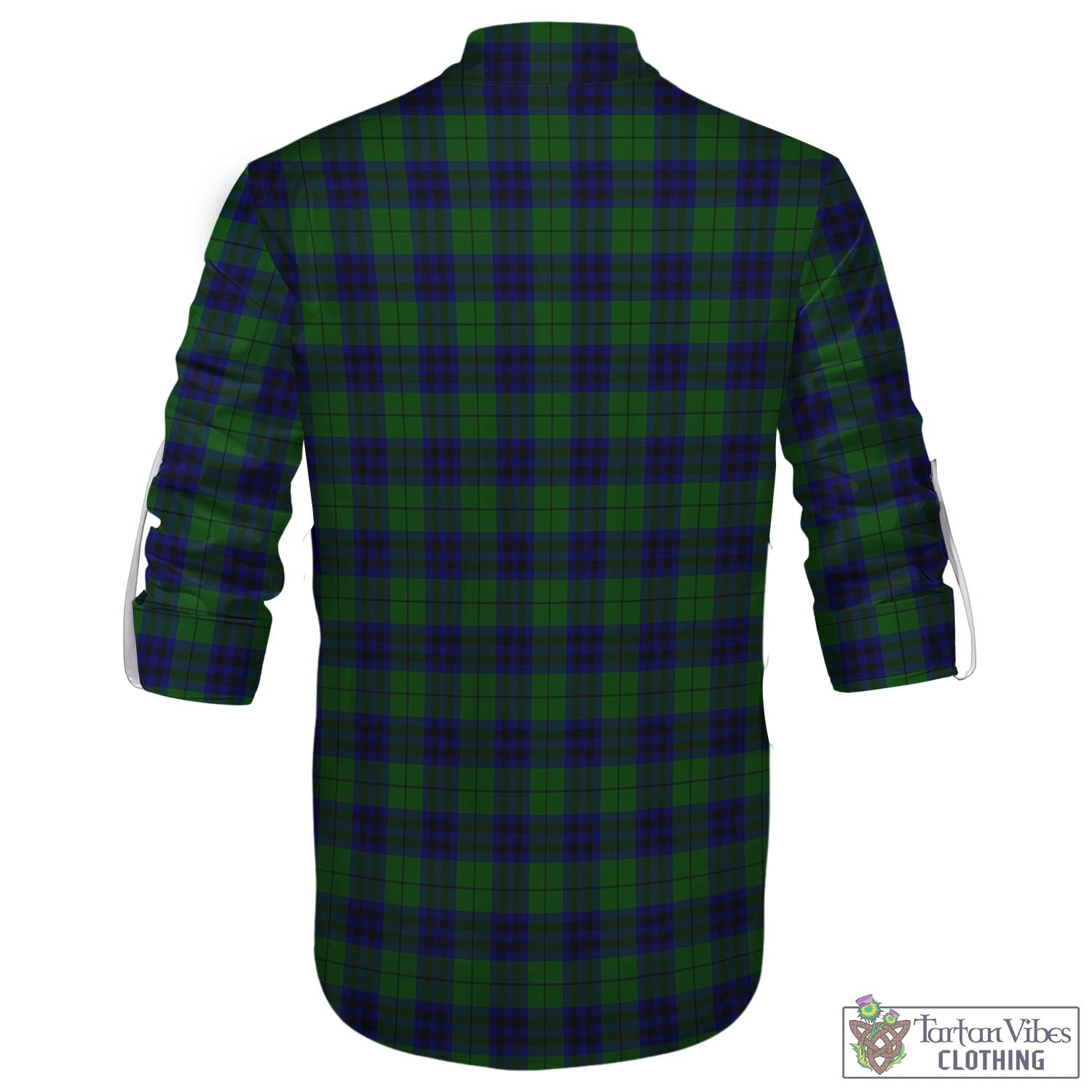 Tartan Vibes Clothing Keith Modern Tartan Men's Scottish Traditional Jacobite Ghillie Kilt Shirt with Family Crest