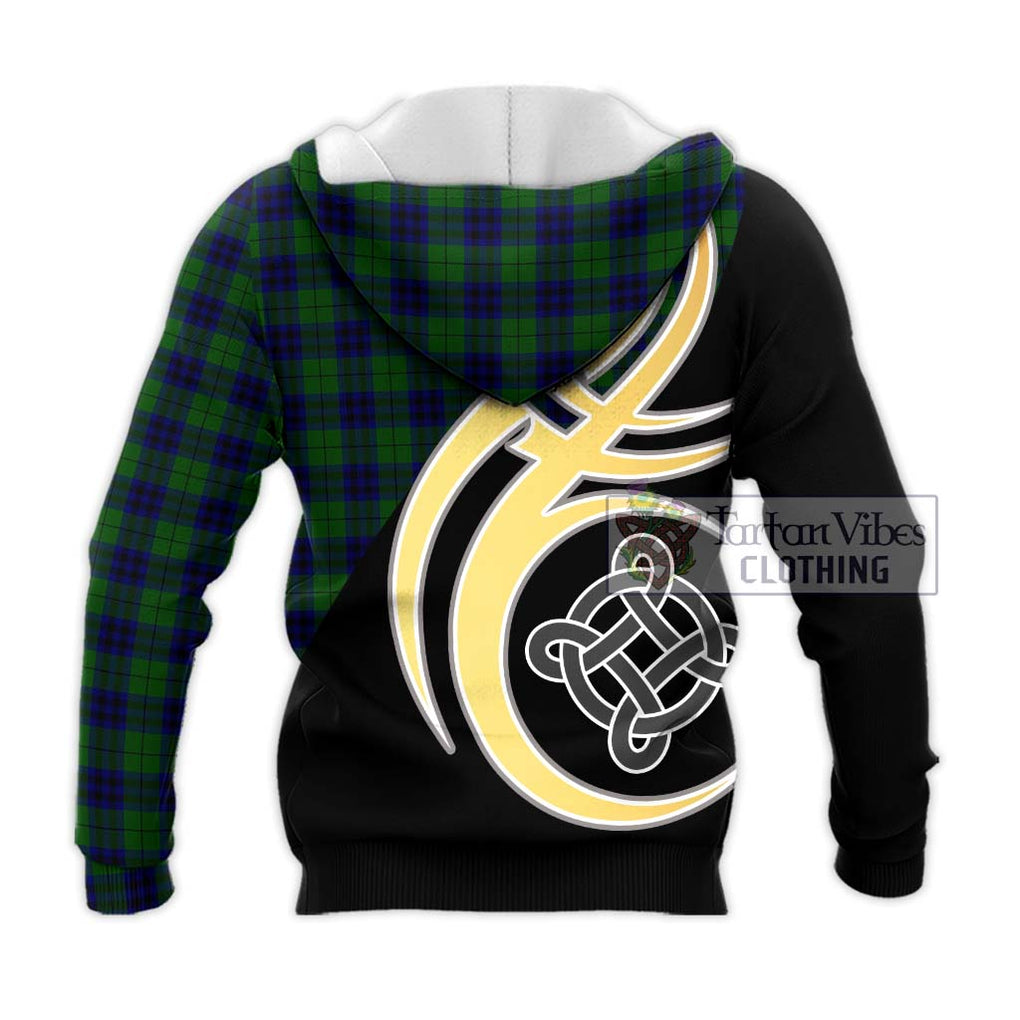 Keith Modern Tartan Knitted Hoodie with Family Crest and Celtic Symbol Style - Tartan Vibes Clothing