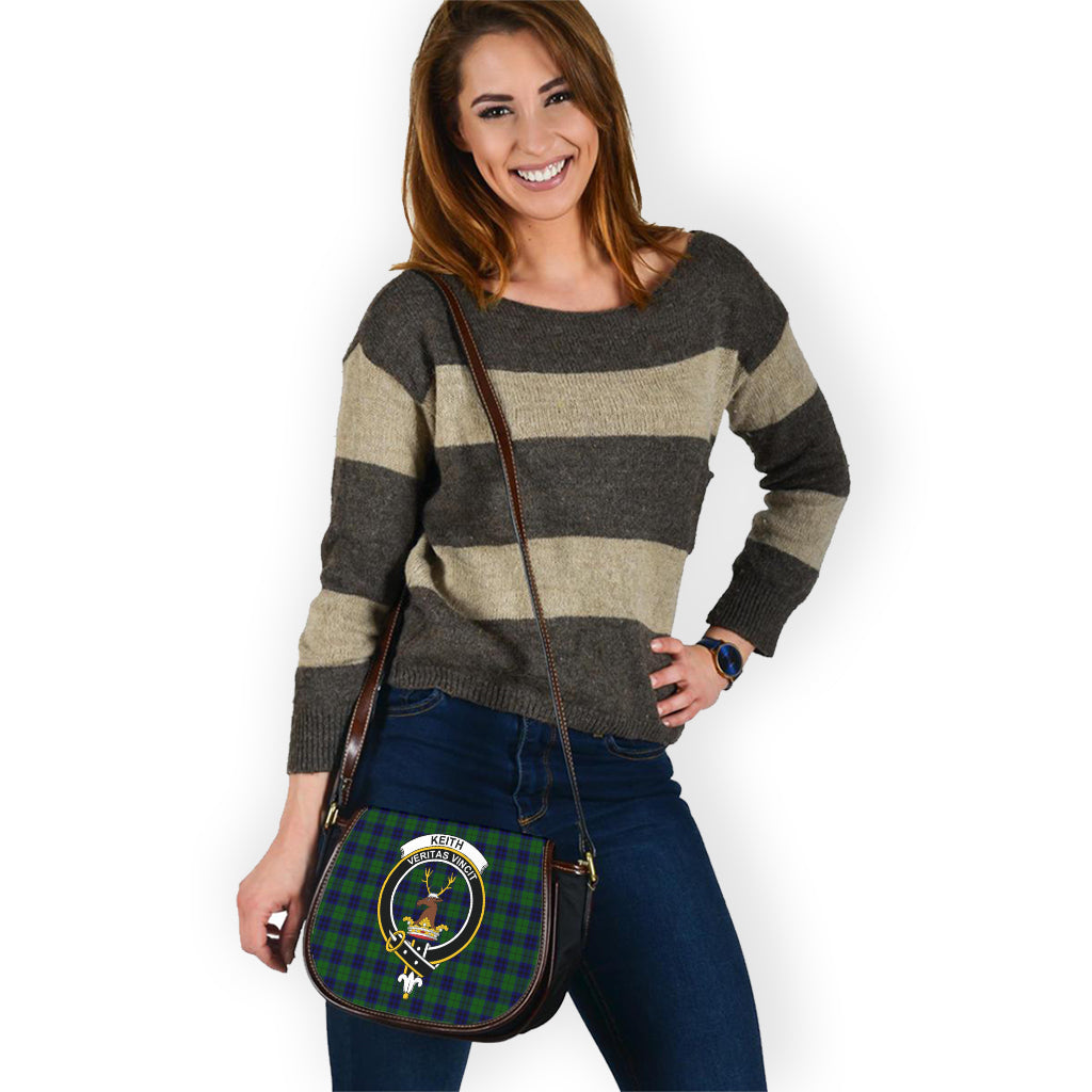 Keith Modern Tartan Saddle Bag with Family Crest - Tartan Vibes Clothing