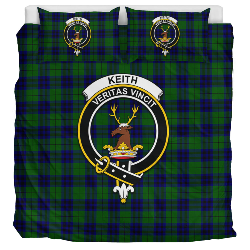 Keith Modern Tartan Bedding Set with Family Crest UK Bedding Set UK Super King 104*94 inch - Tartan Vibes Clothing