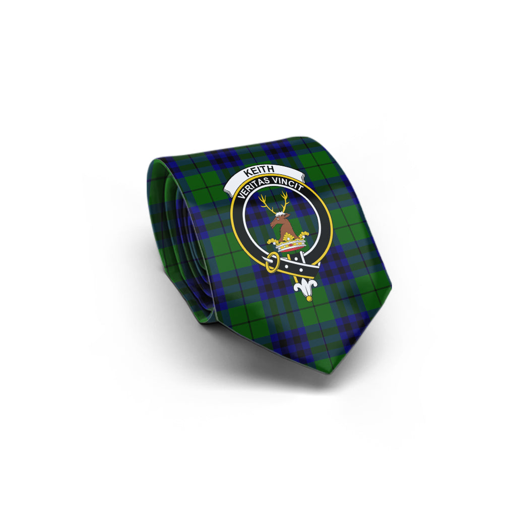 Keith Modern Tartan Classic Necktie with Family Crest - Tartan Vibes Clothing