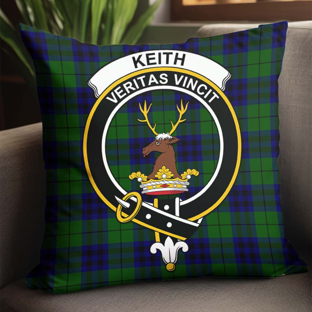 Keith Modern Tartan Pillow Cover with Family Crest - Tartanvibesclothing