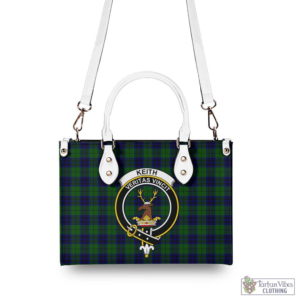 Tartan Vibes Clothing Keith Modern Tartan Luxury Leather Handbags with Family Crest